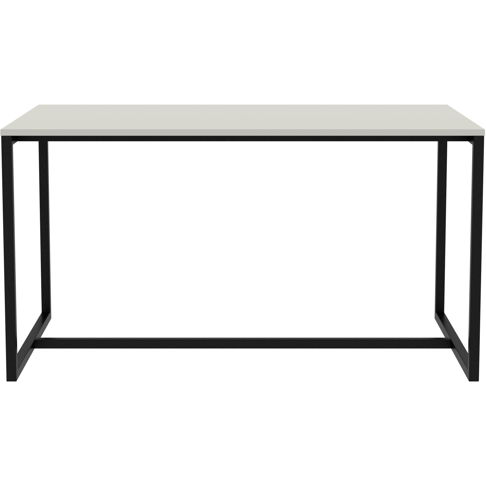 Billede af TENZO Lipp spisebord, rektangulær - cotton hvid MDF og sort metal (140x90)