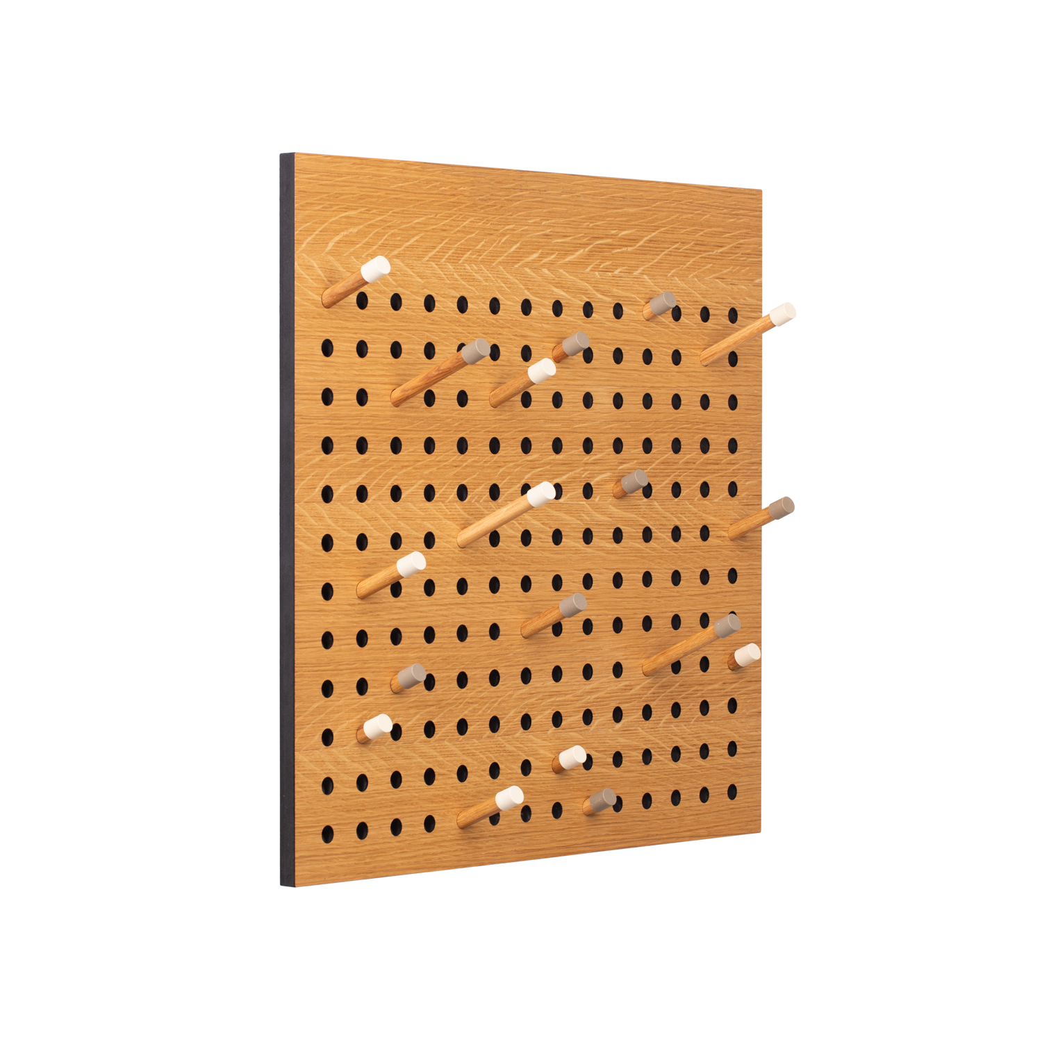 WE DO WOOD Scoreboard fyrkantig klädhängare, w. 18 krokar - naturlig ekfanér och trä