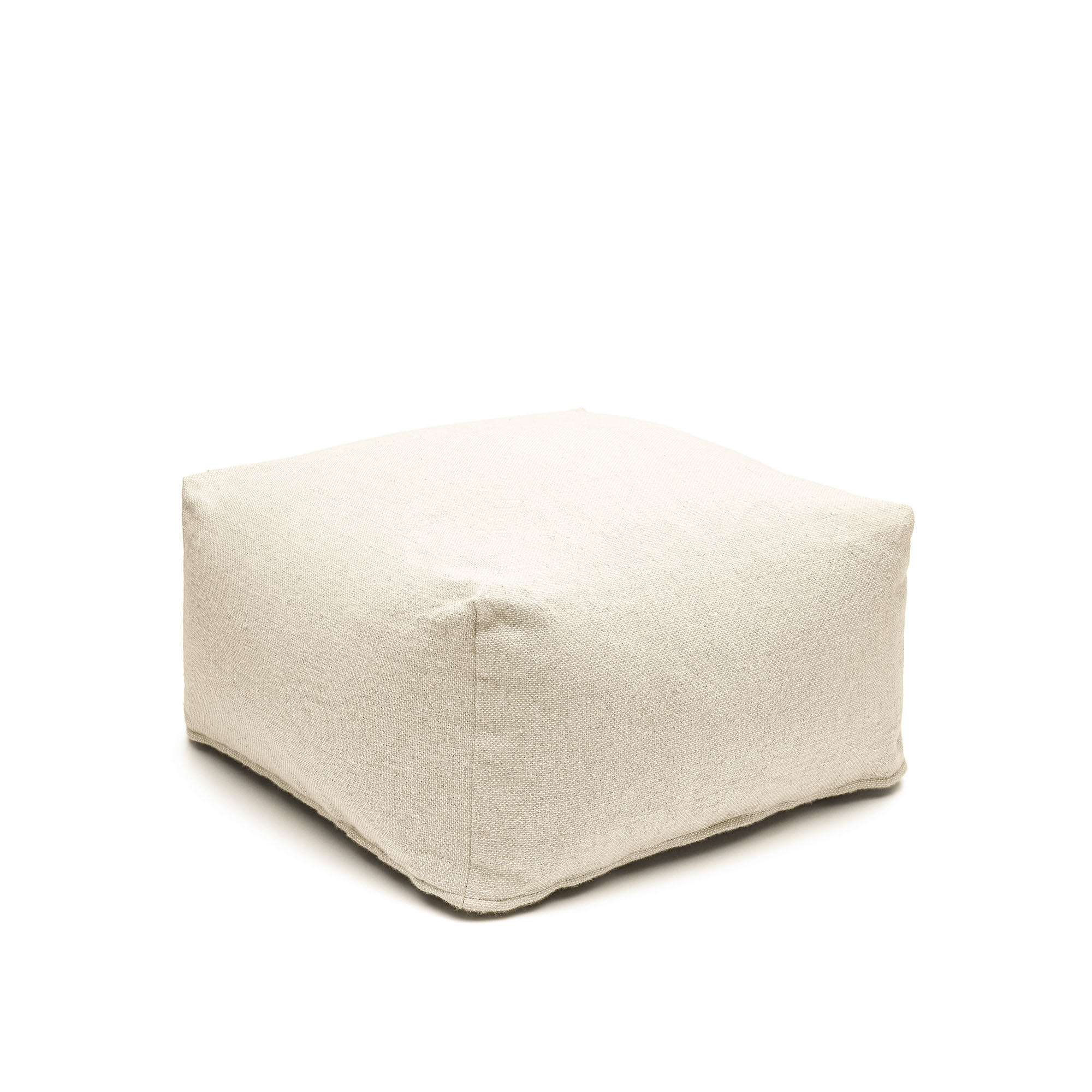 LAFORMA Vedell udendørs puf, kvadratisk - hvid 100% PET (60x60)