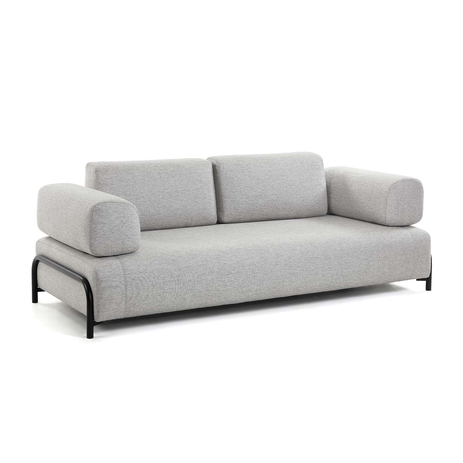 LAFORMA Compo 3 pers. sofa - lysegrå polyester og stål