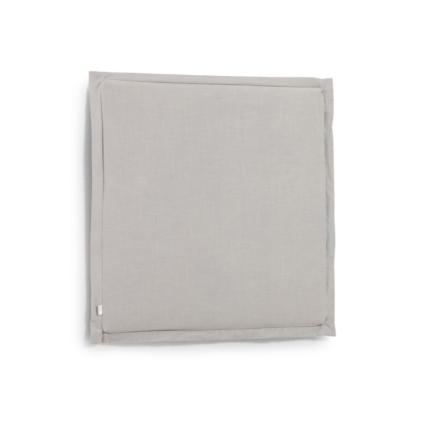LAFORMA Tanit sengegavl, m. aftageligt betræk - grå linned (til 90 cm senge)