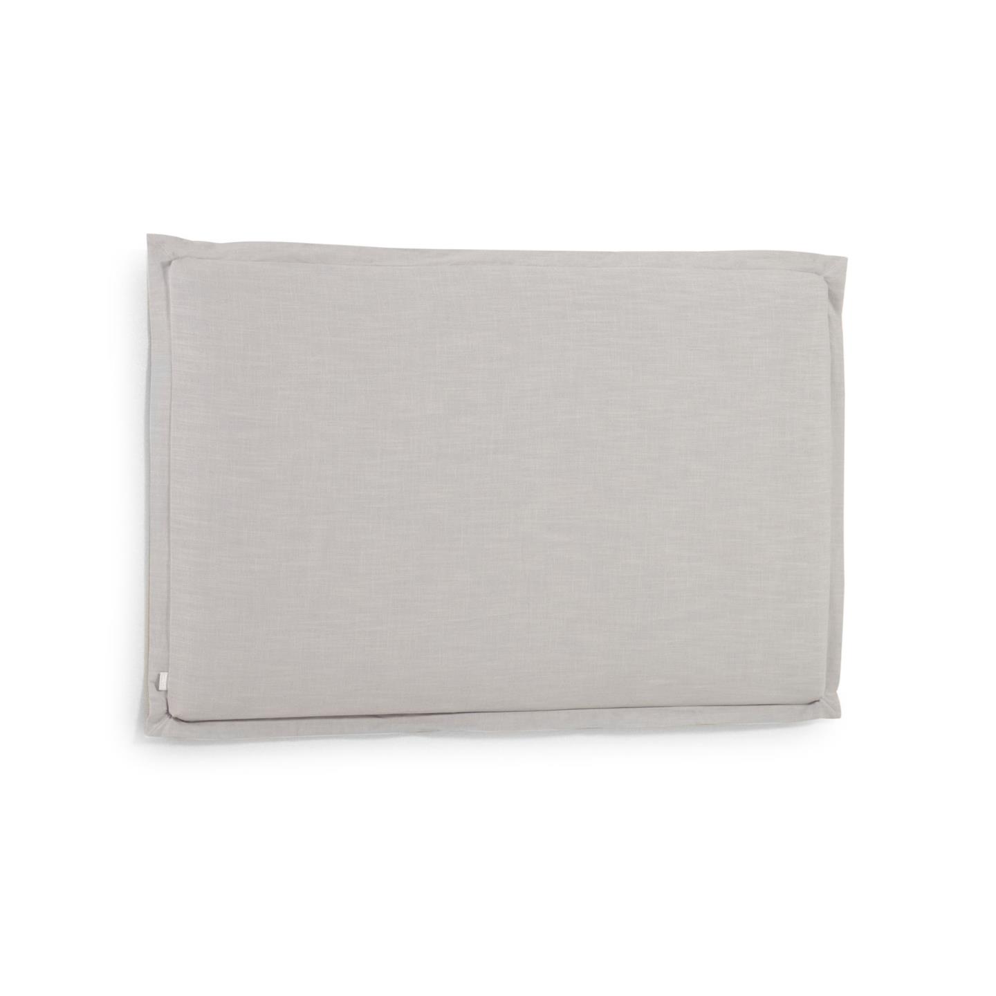 10: LAFORMA Tanit sengegavl, m. aftageligt betræk - grå linned (til 160 cm senge)