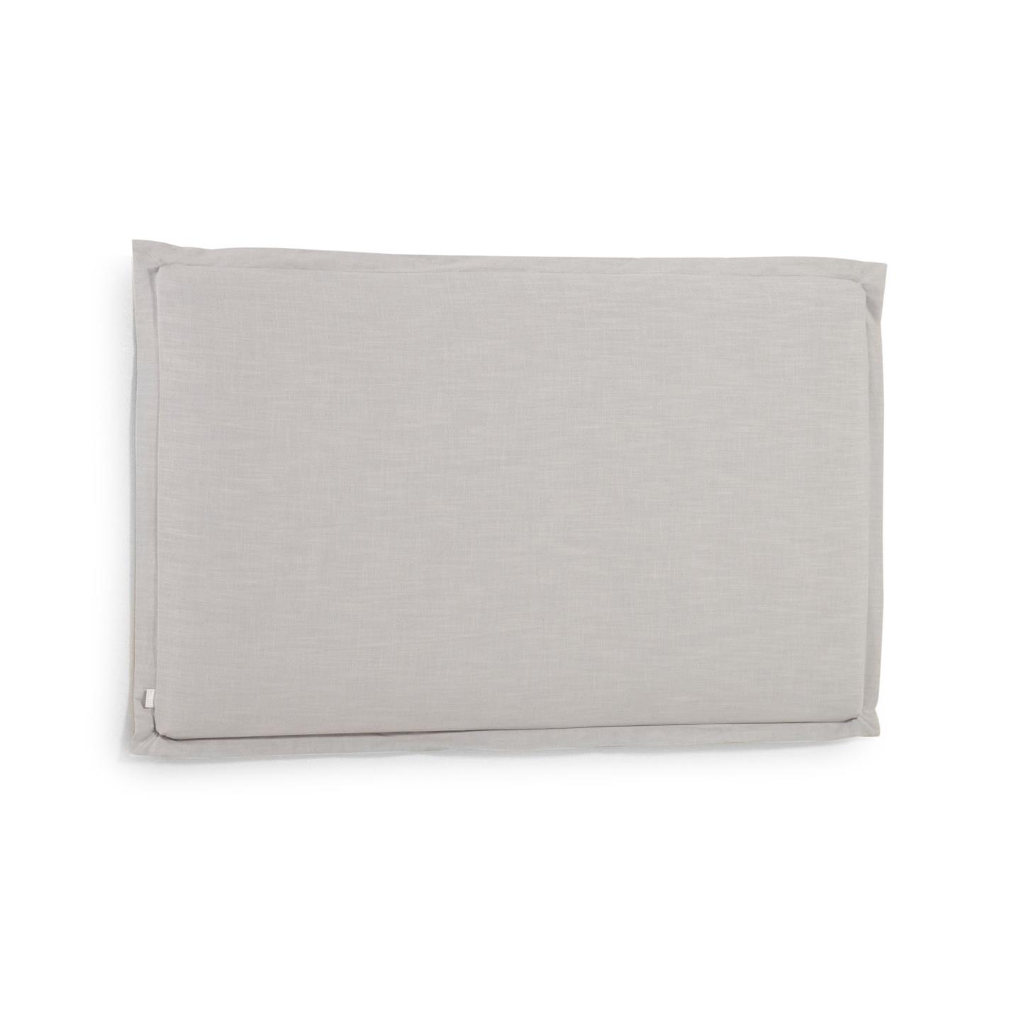 LAFORMA Tanit sengegavl, m. aftageligt betræk - grå linned (til 180 cm senge)