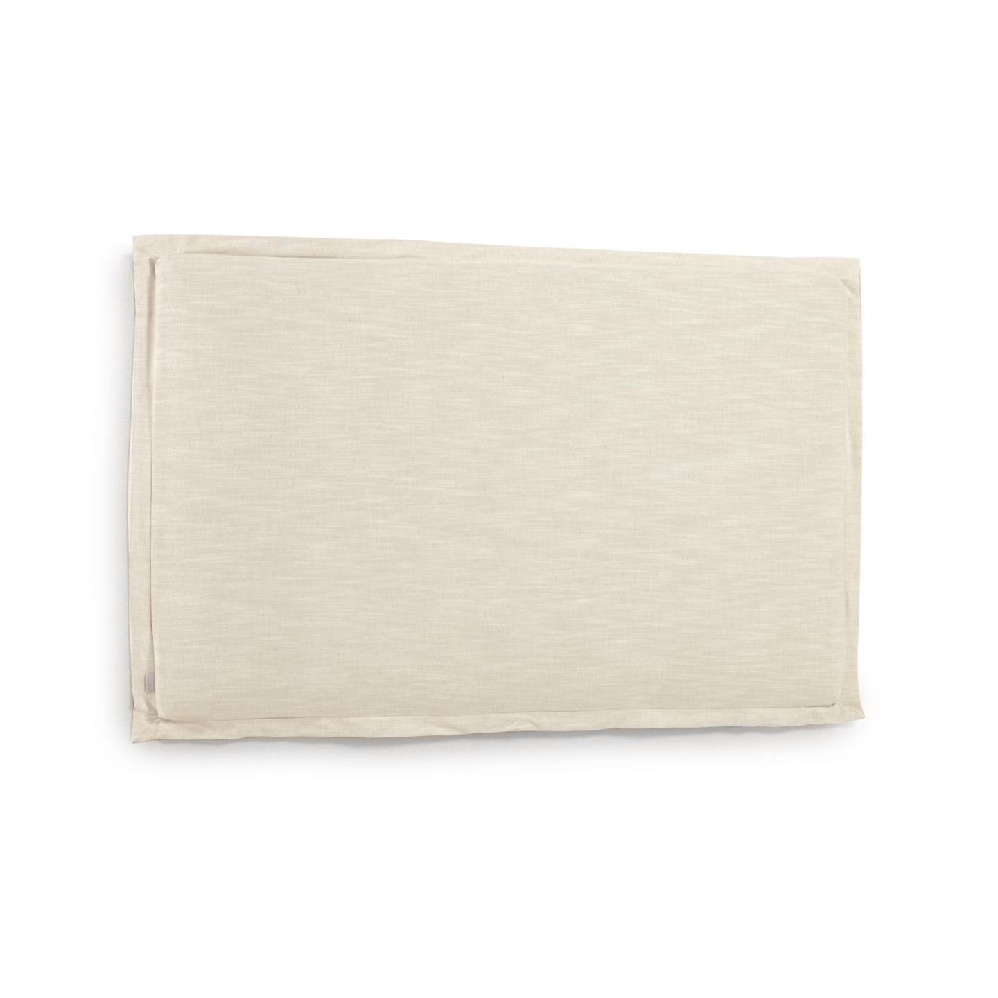 LAFORMA Tanit sengegavl, m. aftageligt betræk - hvid linned (til 180 cm senge)