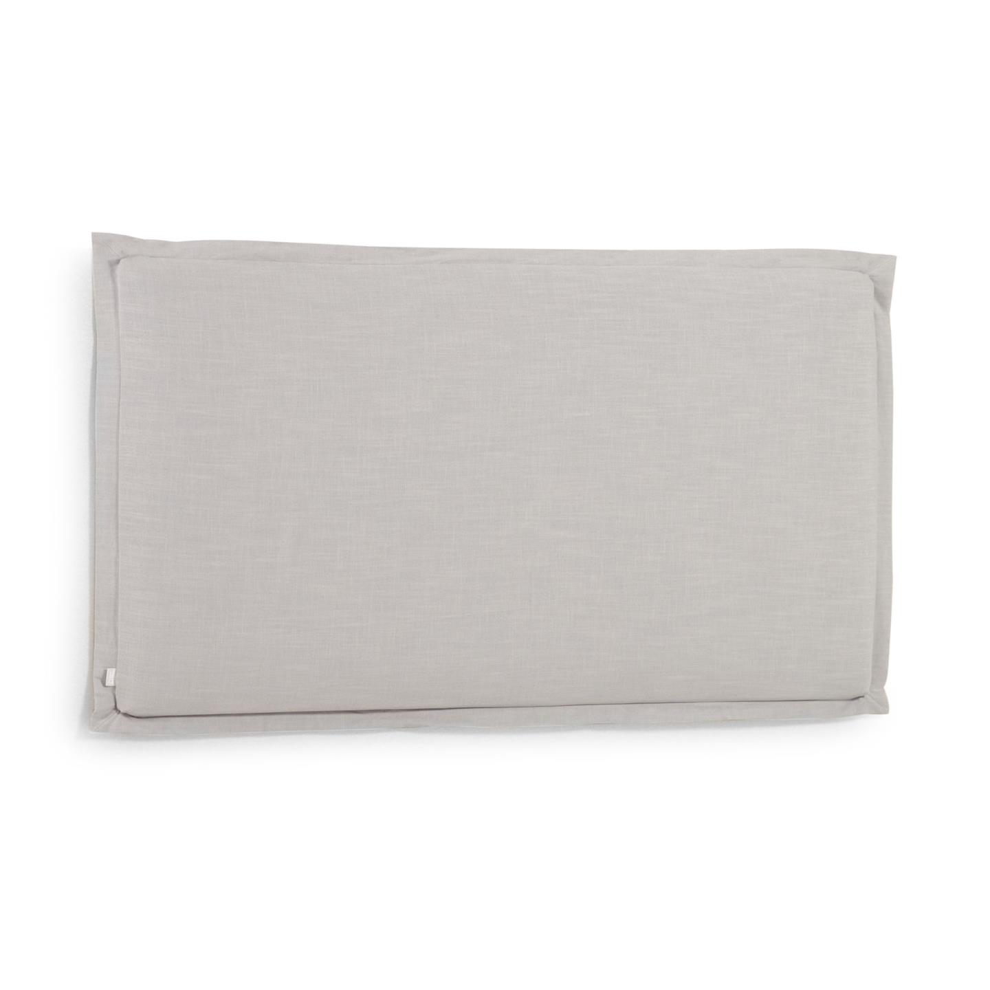 LAFORMA Tanit sengegavl, m. aftageligt betræk - grå linned (til 200 cm senge)