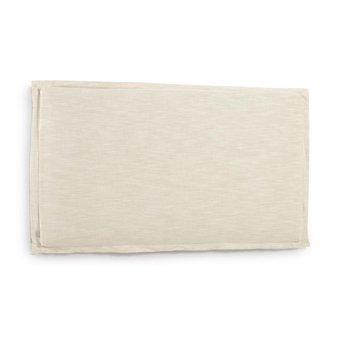LAFORMA Tanit sengegavl, m. aftageligt betræk - hvid linned (til 200 cm senge)