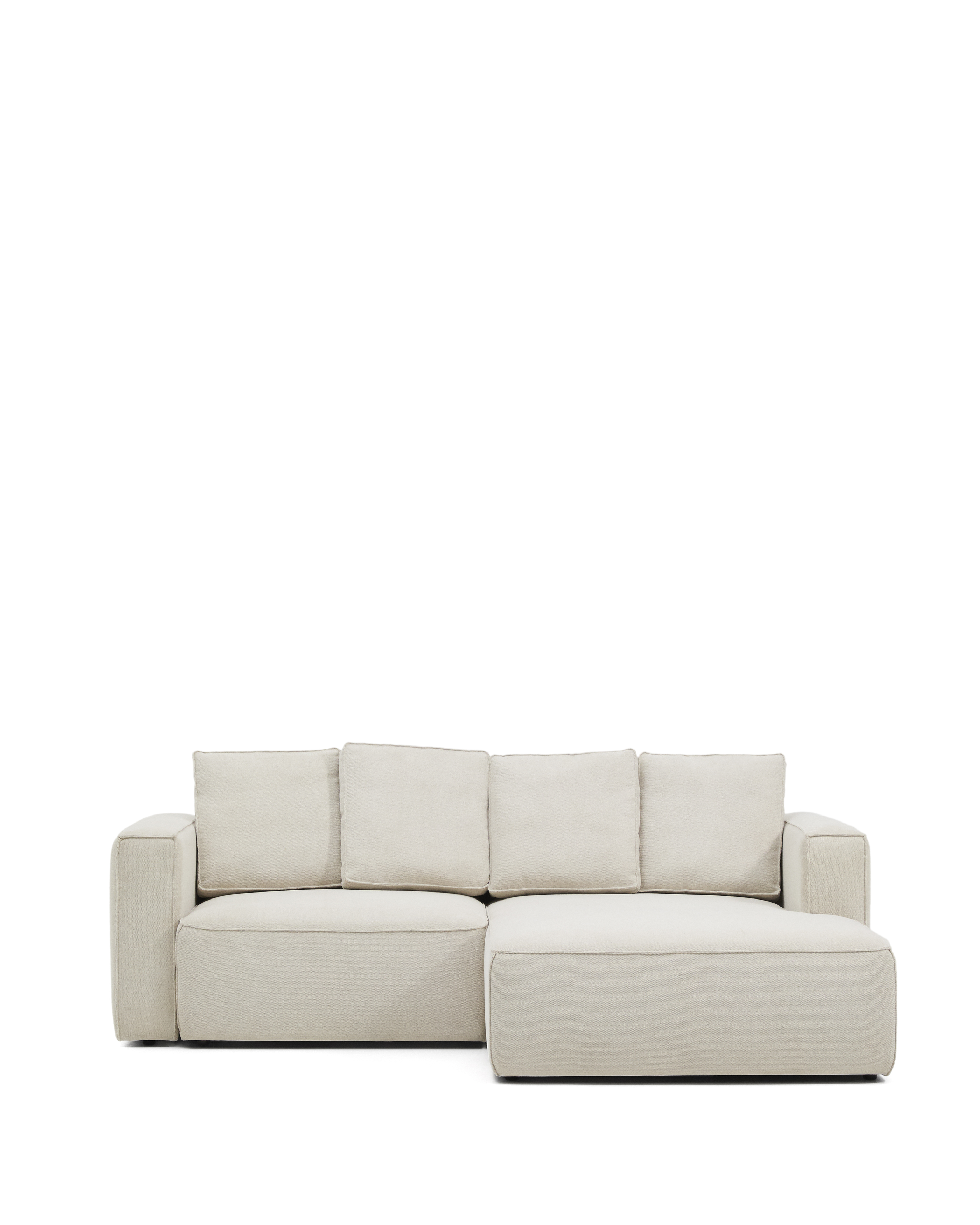 KAVE HOME Marela 3-pers. sovesofa, m. højre chaiselong - beige chenille (B:236cm)