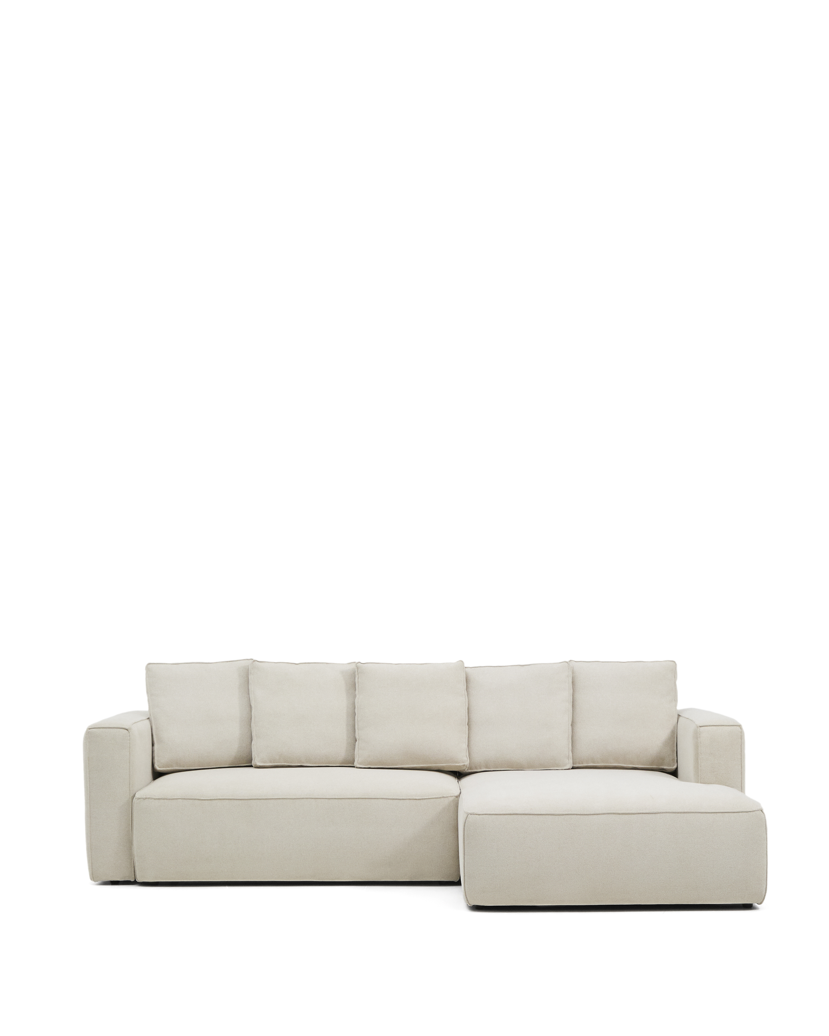 KAVE HOME Marela 3-pers. sovesofa, m. højre chaiselong - beige chenille (B:276cm)