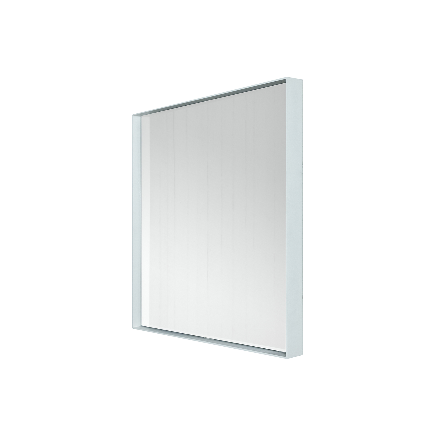 SPINDER DESIGN kvadratisk Donna vægspejl - spejlglas og hvid stål (60x60)