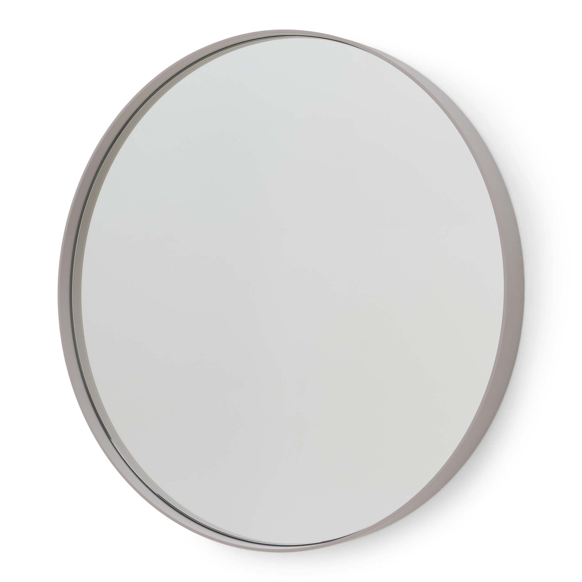 SPINDER DESIGN Donna vægspejl, rund - spejlglas og taupe stål (Ø60)