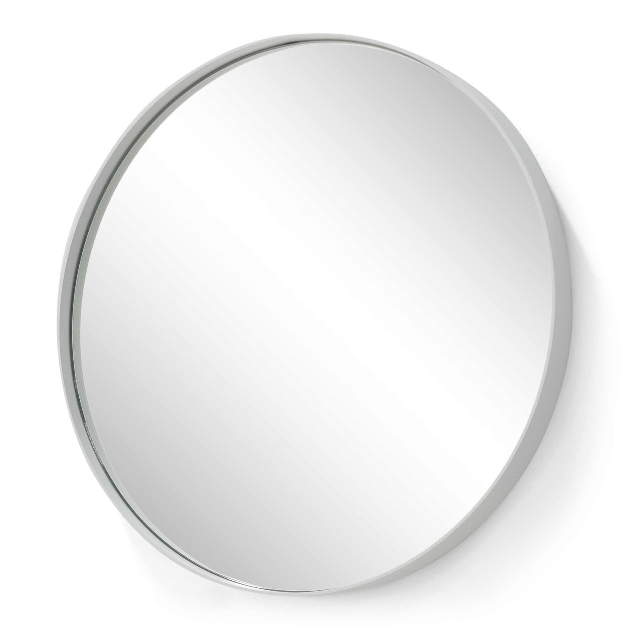 SPINDER DESIGN Donna vægspejl, rund - spejlglas og hvid stål (Ø90)