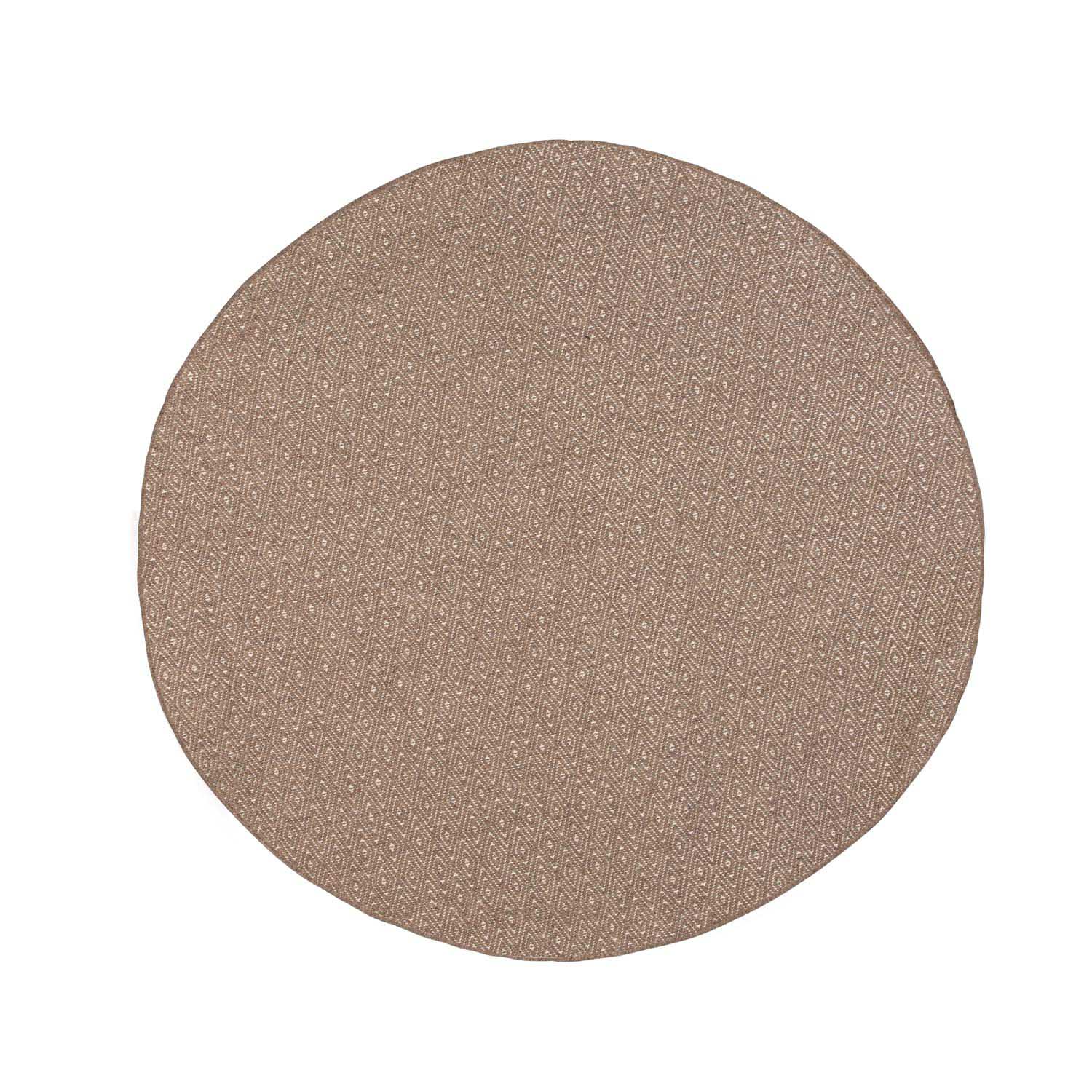 VENTURE DESIGN Julana gulvtæppe - brun uld og polyester (Ø200)
