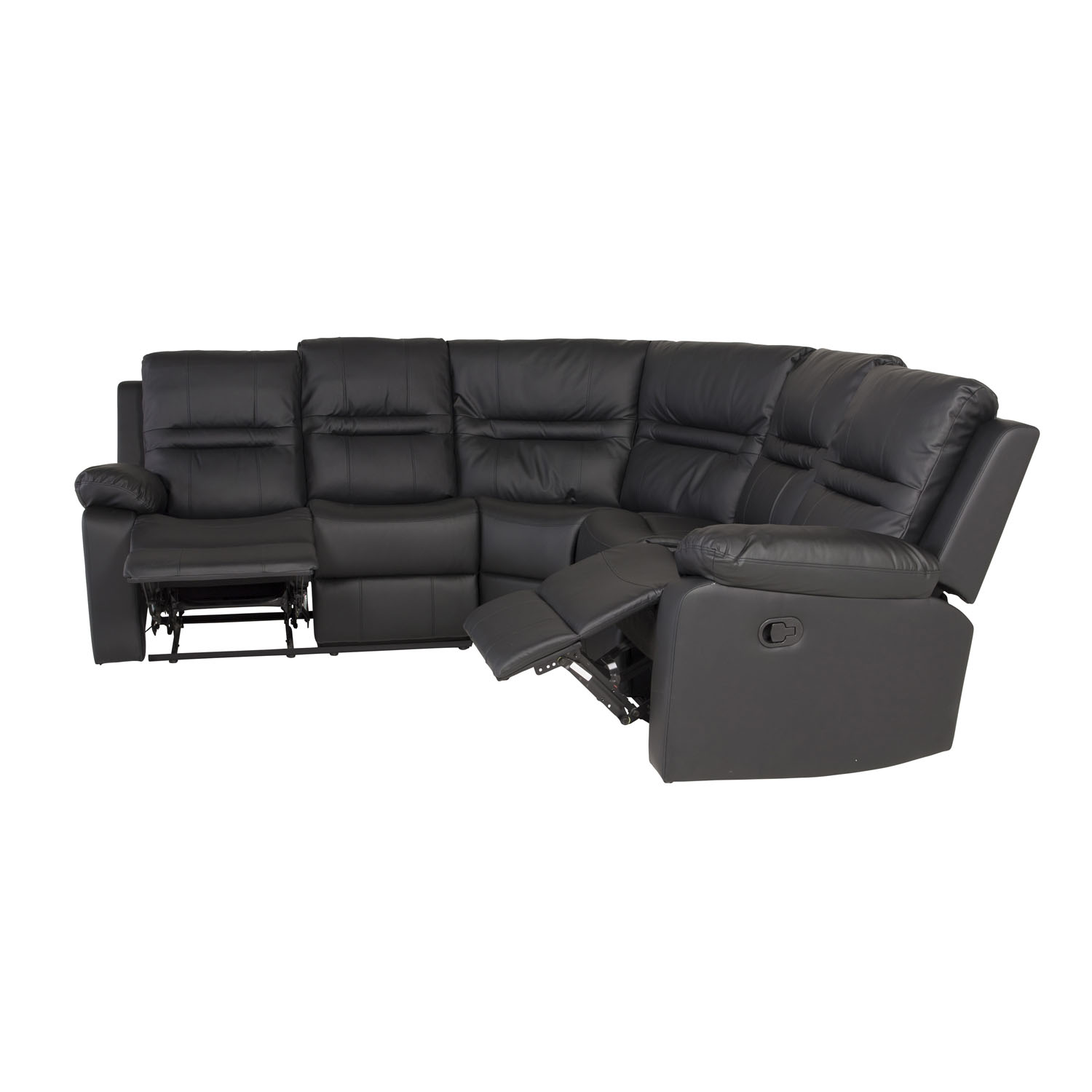 VENTURE DESIGN Alba hvilestol hjørnesofa – svart polyester