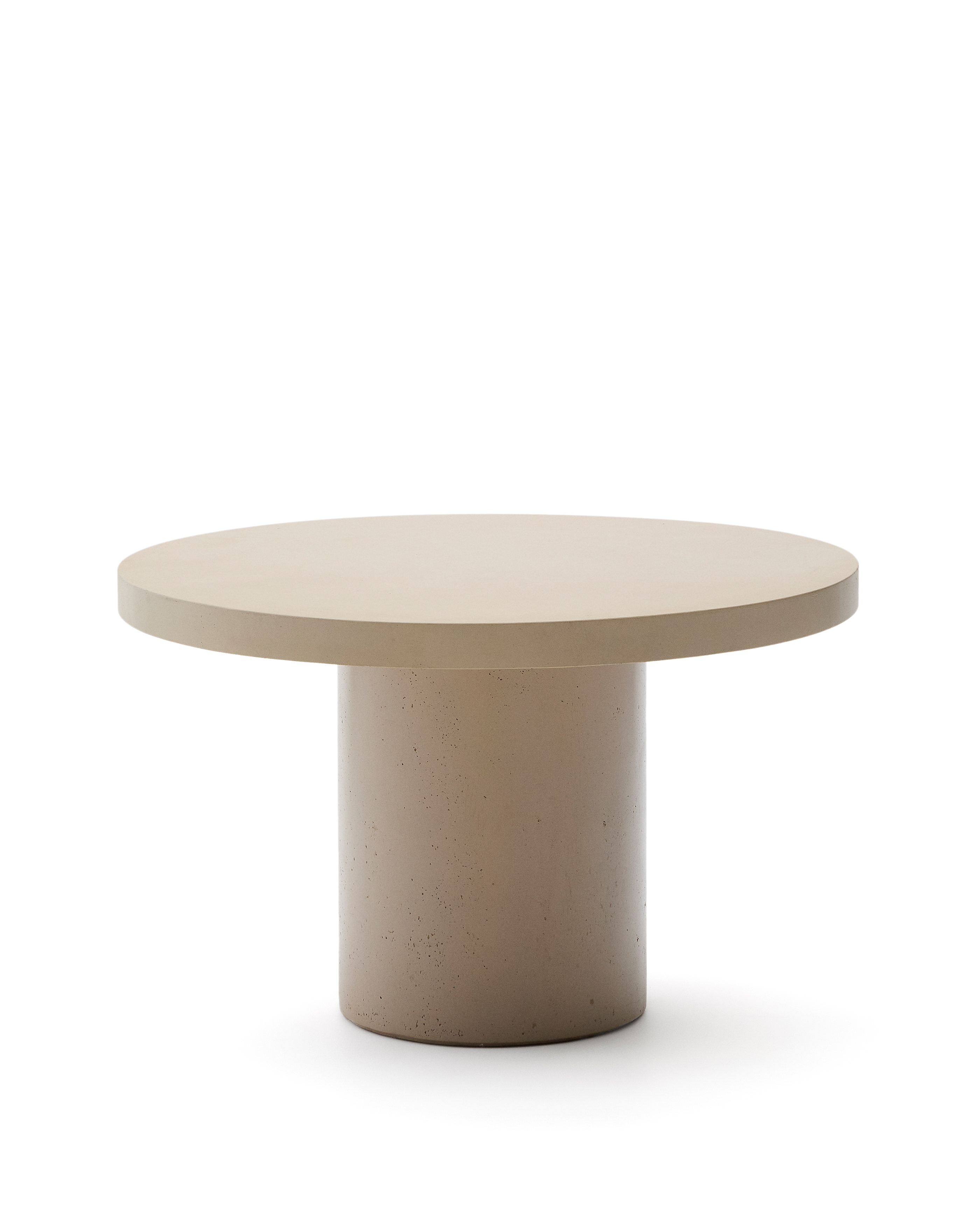 KAVE HOME Aiguablava havebord, rund – beige cement (É120)