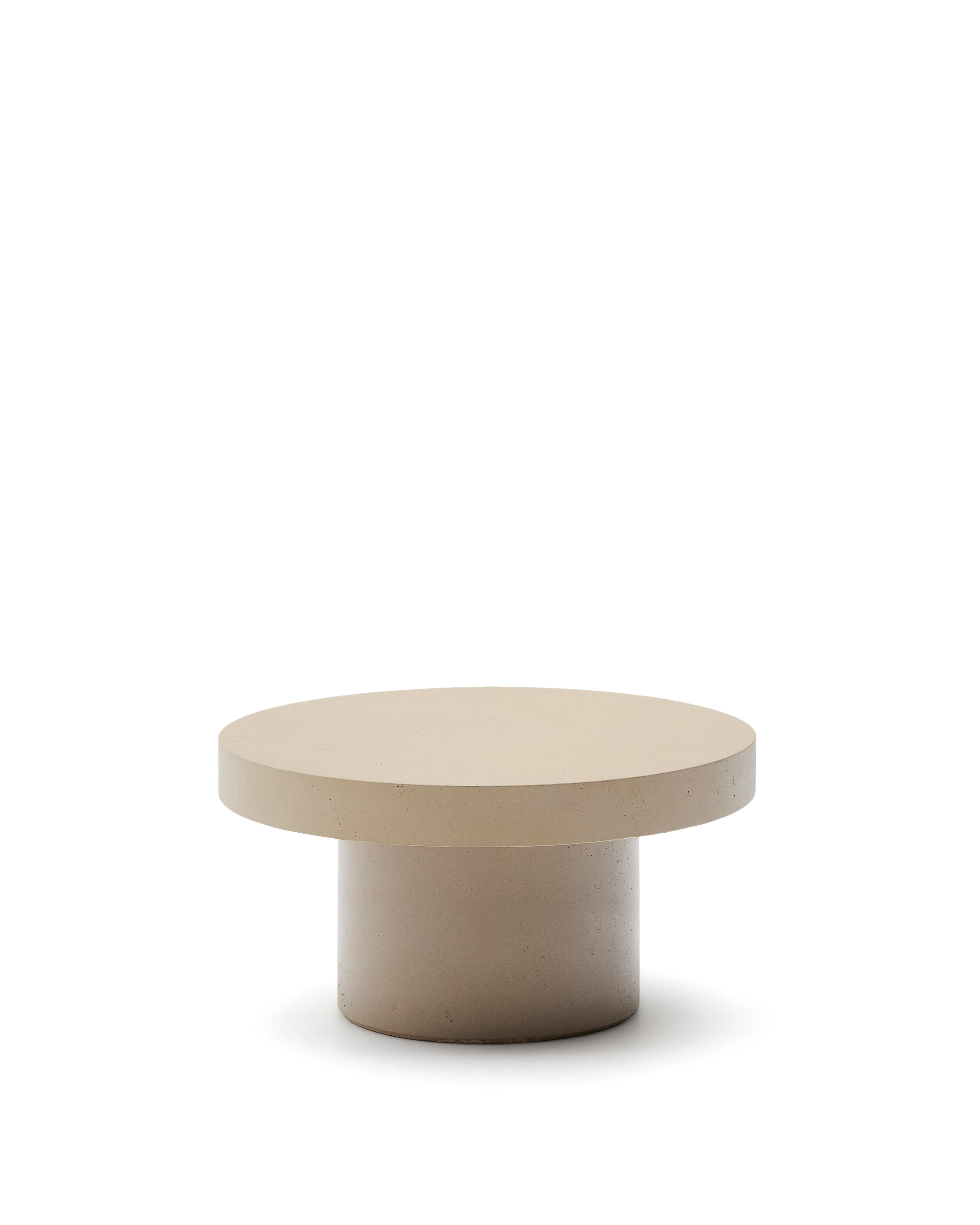 KAVE HOME Aiguablava udendørs sofabord, rund – beige cement (É90)