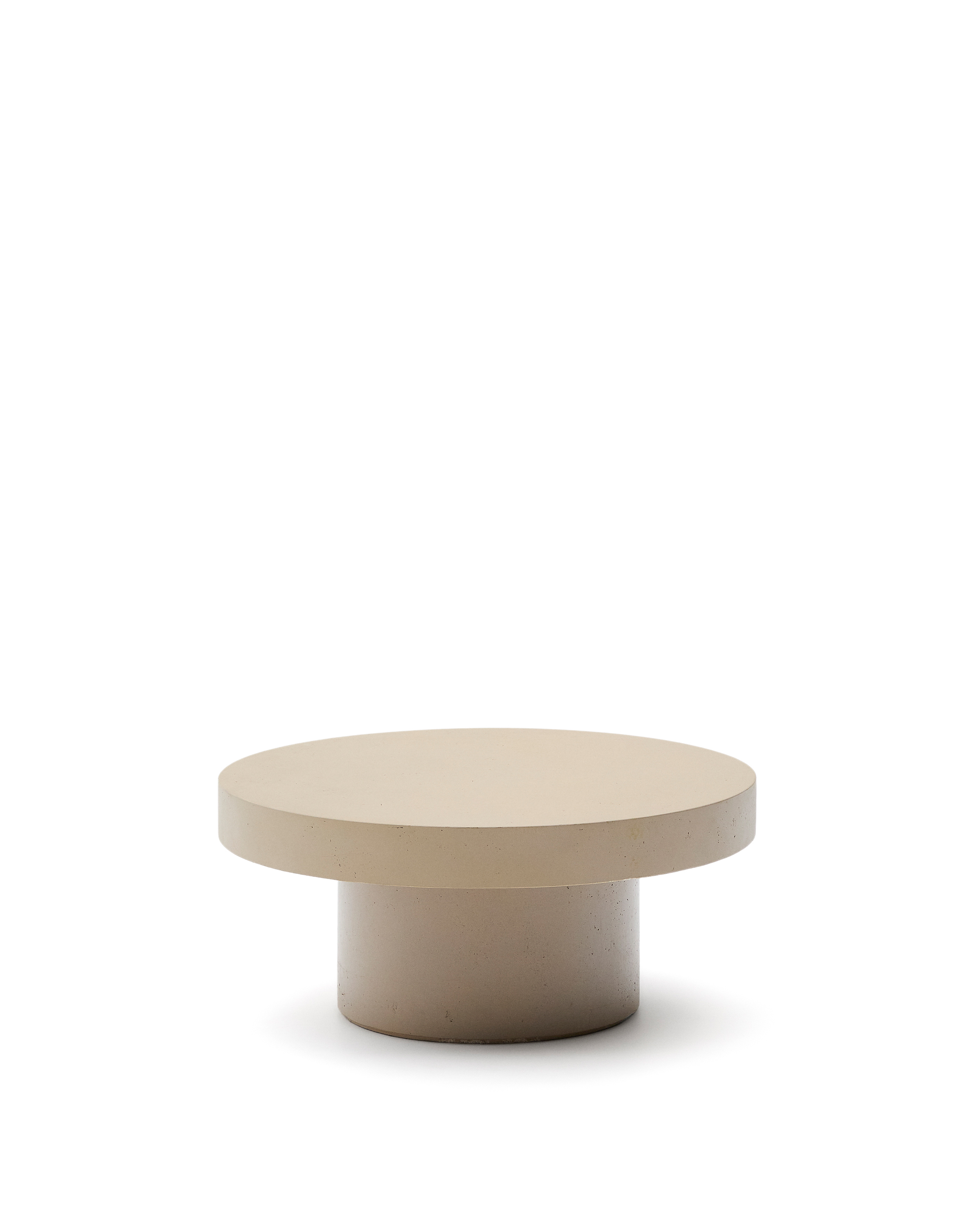 KAVE HOME Aiguablava udendørs sofabord, rund – beige cement (Ø66)