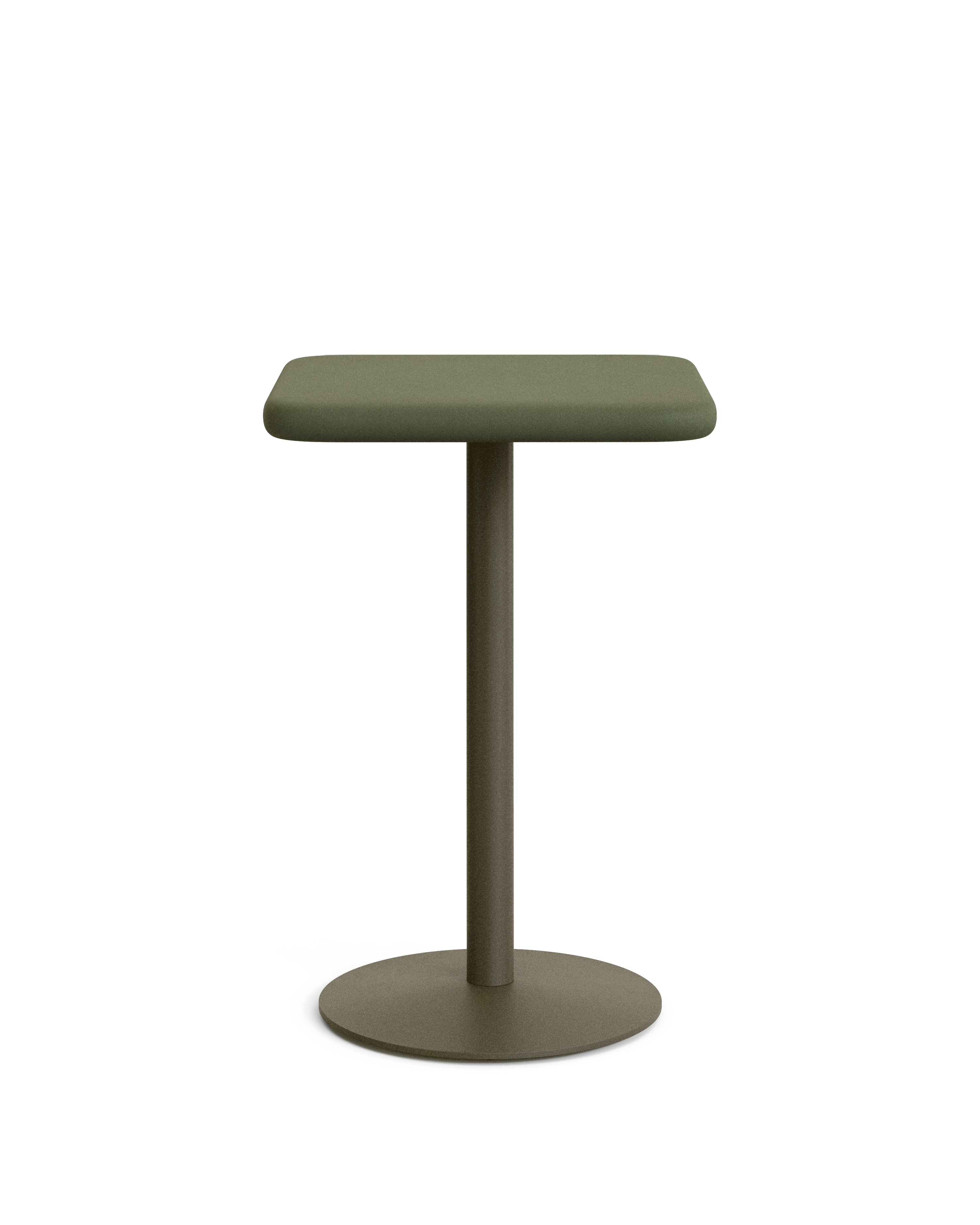 KAVE HOME Esilda udendørs højbord med grøn cementplade 70x70cm og grøn stålbund Ã55x96cm
