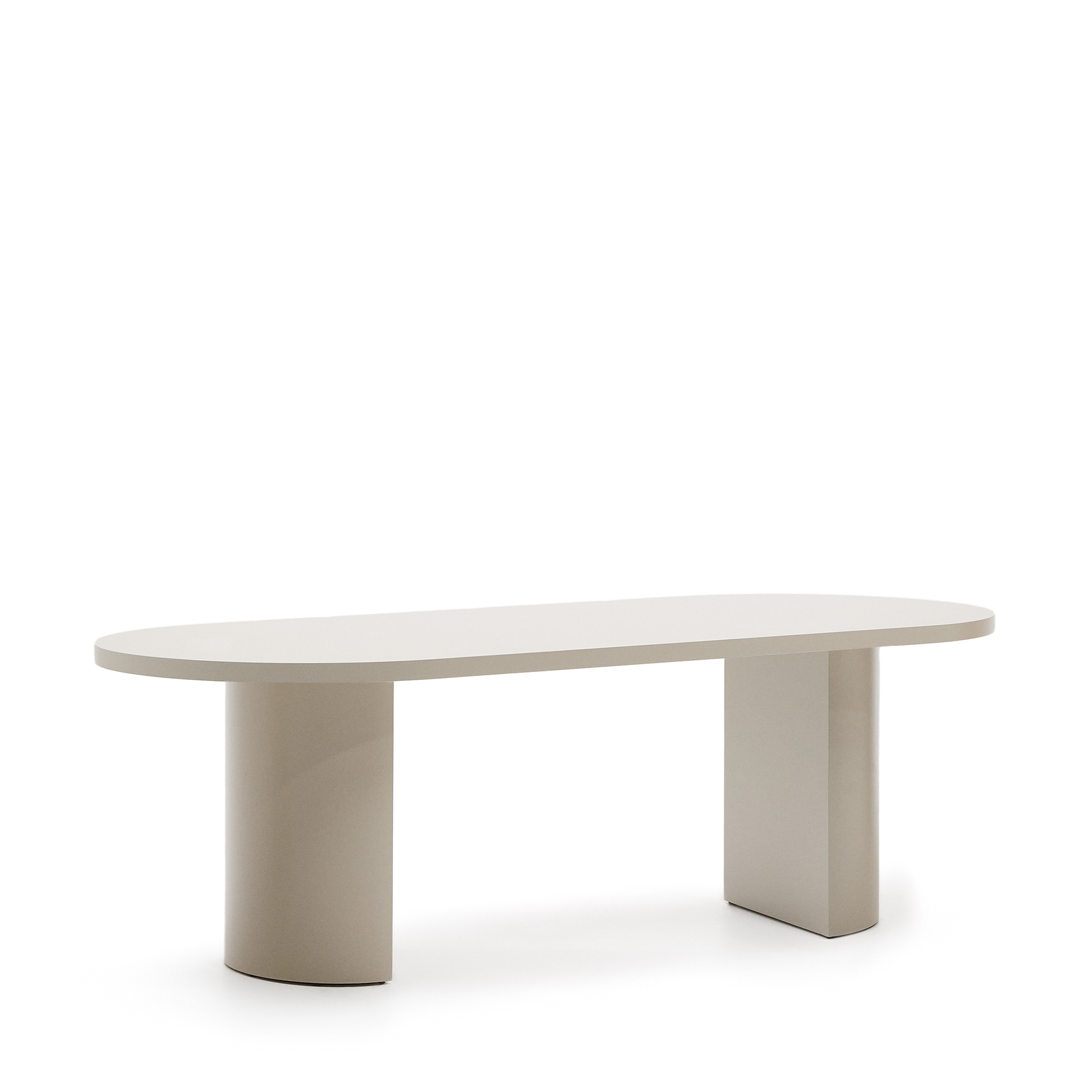 KAVE HOME Nealy spisebord, oval – ecru MDF (240×100)