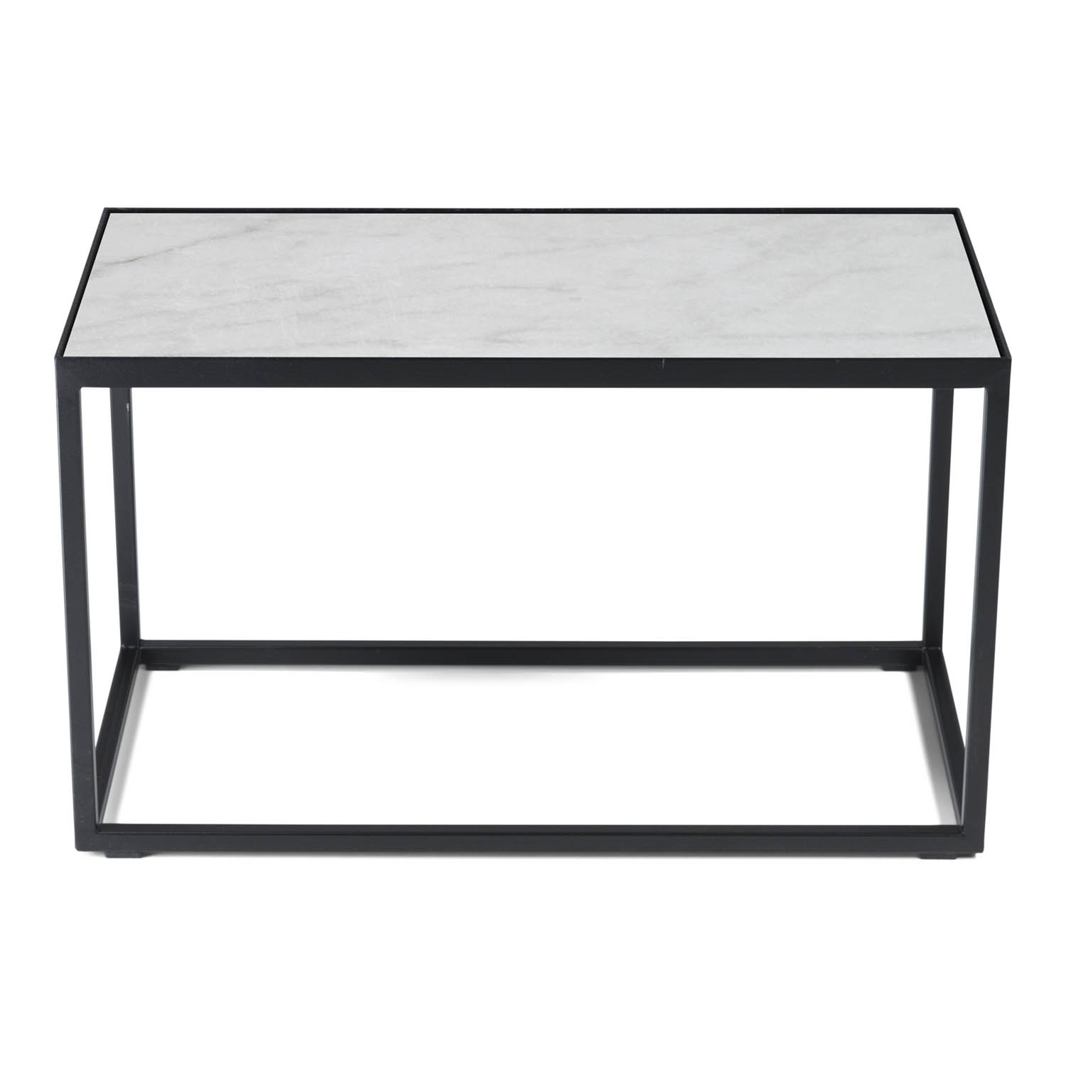 SPINDER DESIGN Tijl sidebordet - hvid keramik og sort stål (60x30)