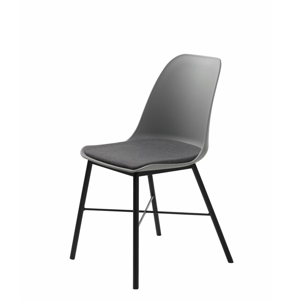 Zeni spisebordsstol - grå polypropylen og sort metal