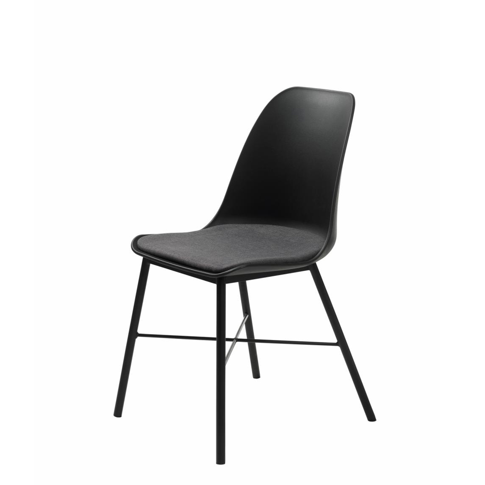 Zeni spisebordsstol - sort polypropylen og sort metal