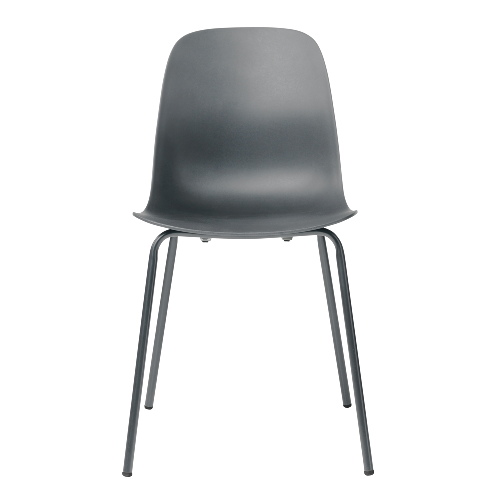 UNIQUE FURNITURE Whitby spisebordsstol - grå polypropylen og grå metal