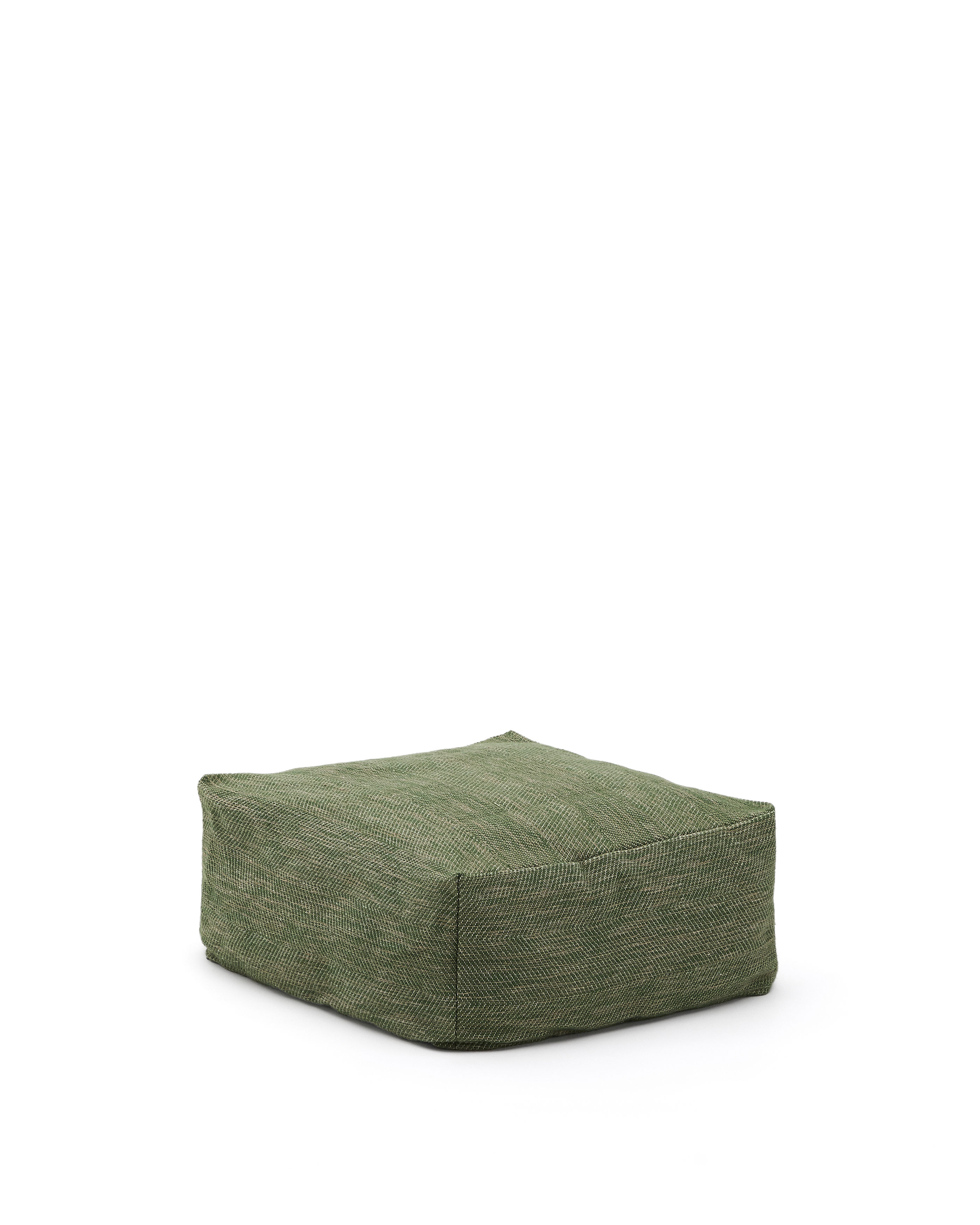 KAVE HOME Puff Vedell 100% PET grön 60 x 60 x 30 cm