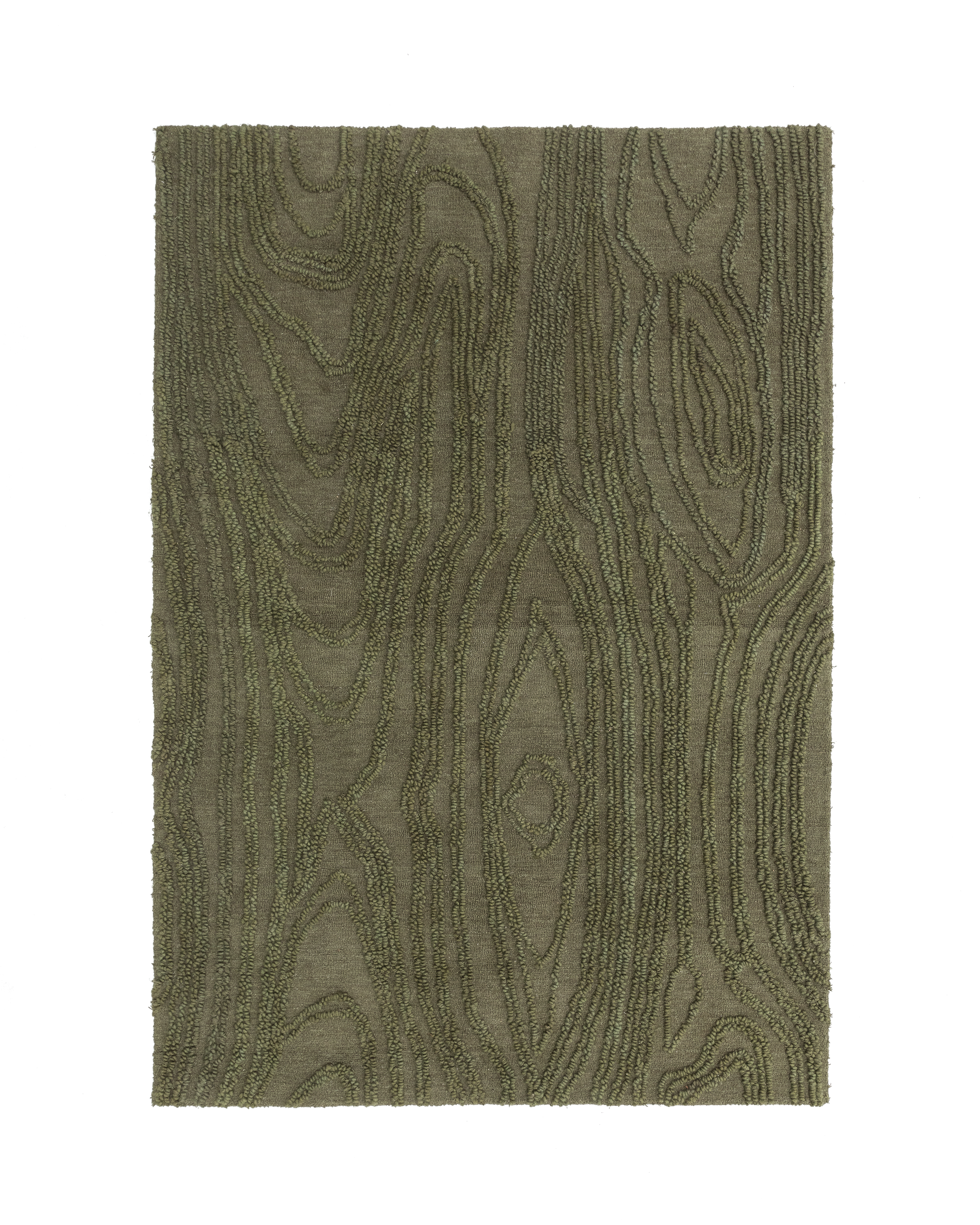 KAVE HOME Veiza grön ullmatta, 160 x 230 cm