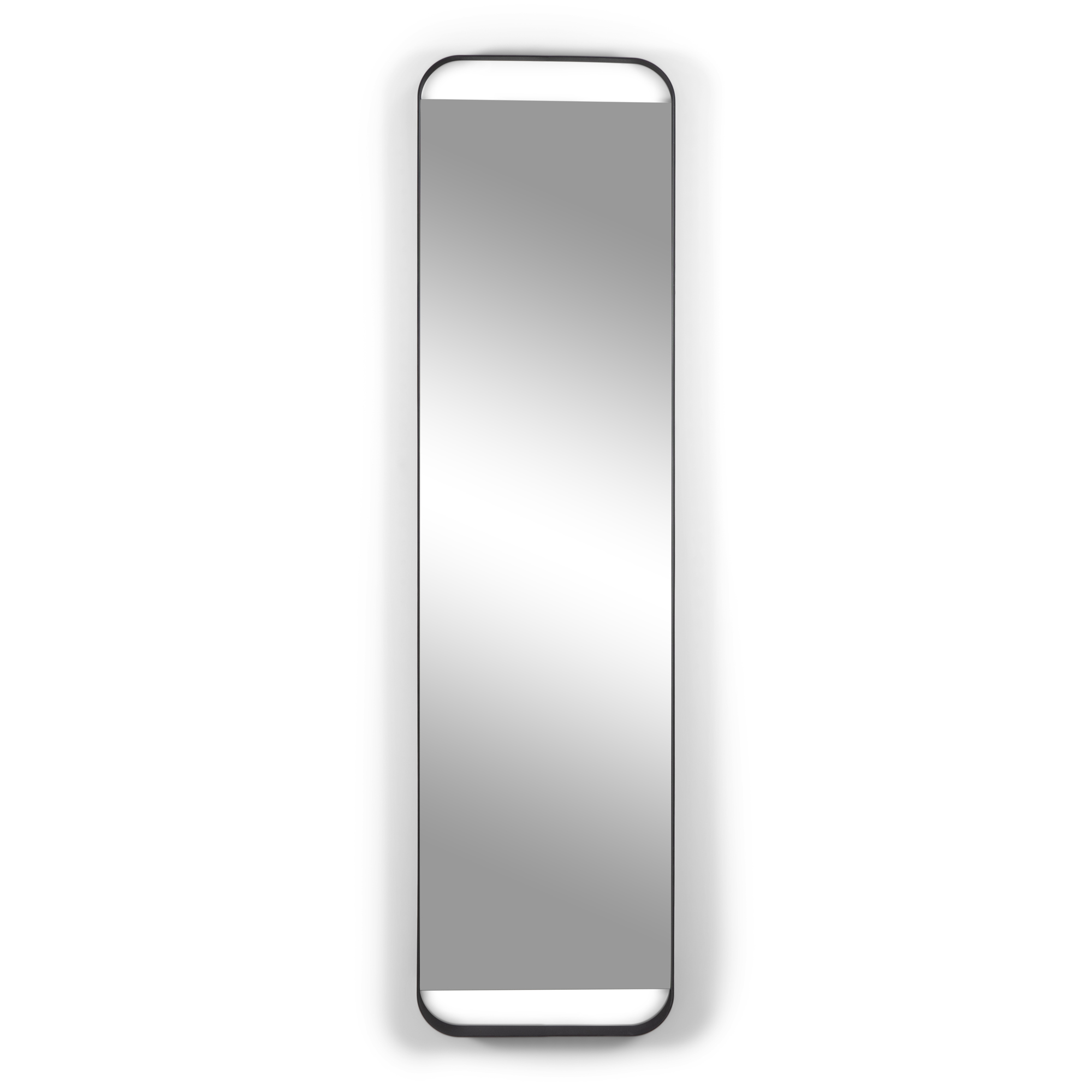 SPINDER DESIGN Rex L vægspejl, rektangulær - spejlglas og sort stål (175x46)
