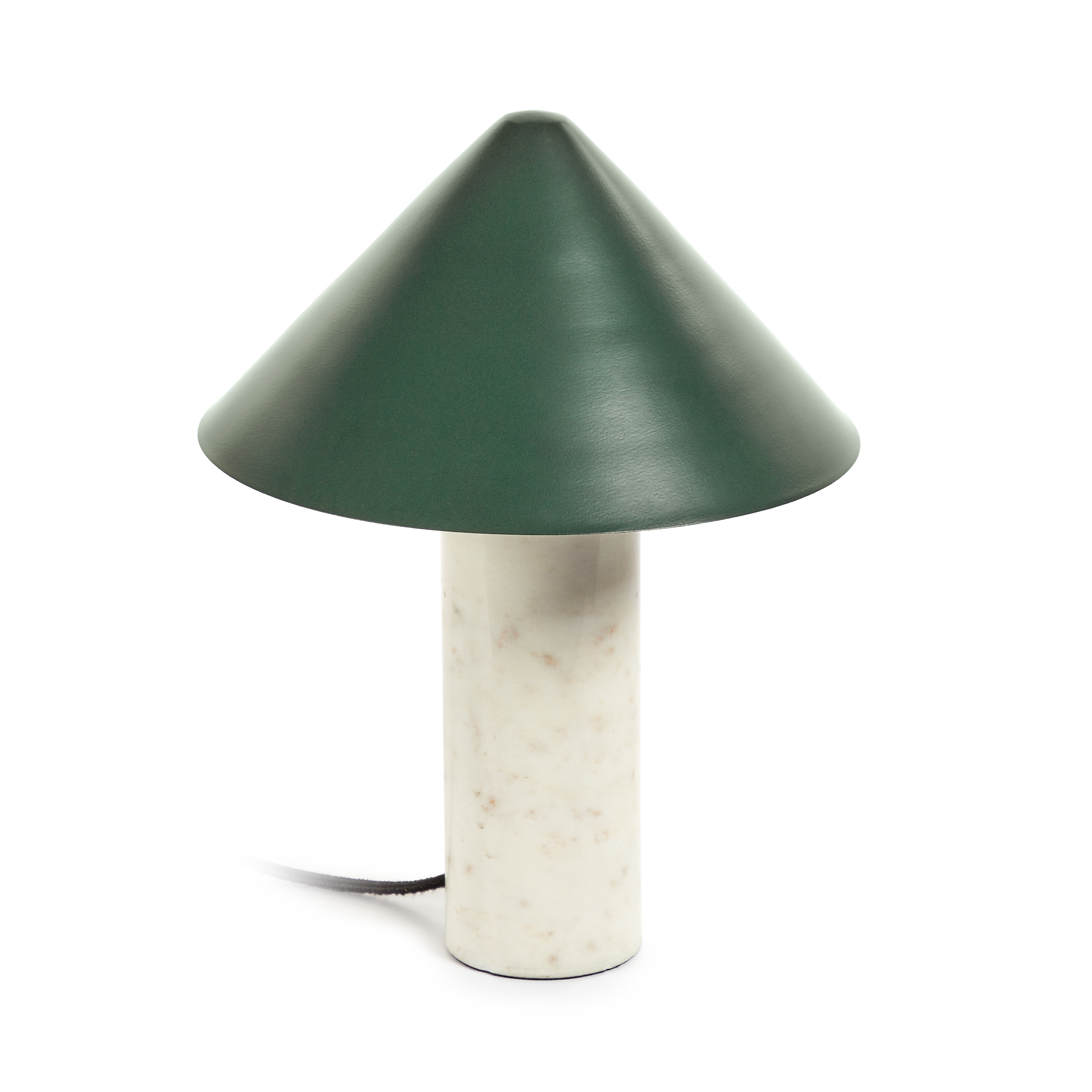 LAFORMA Valentine bordlampe - hvid marmor og grøn metal
