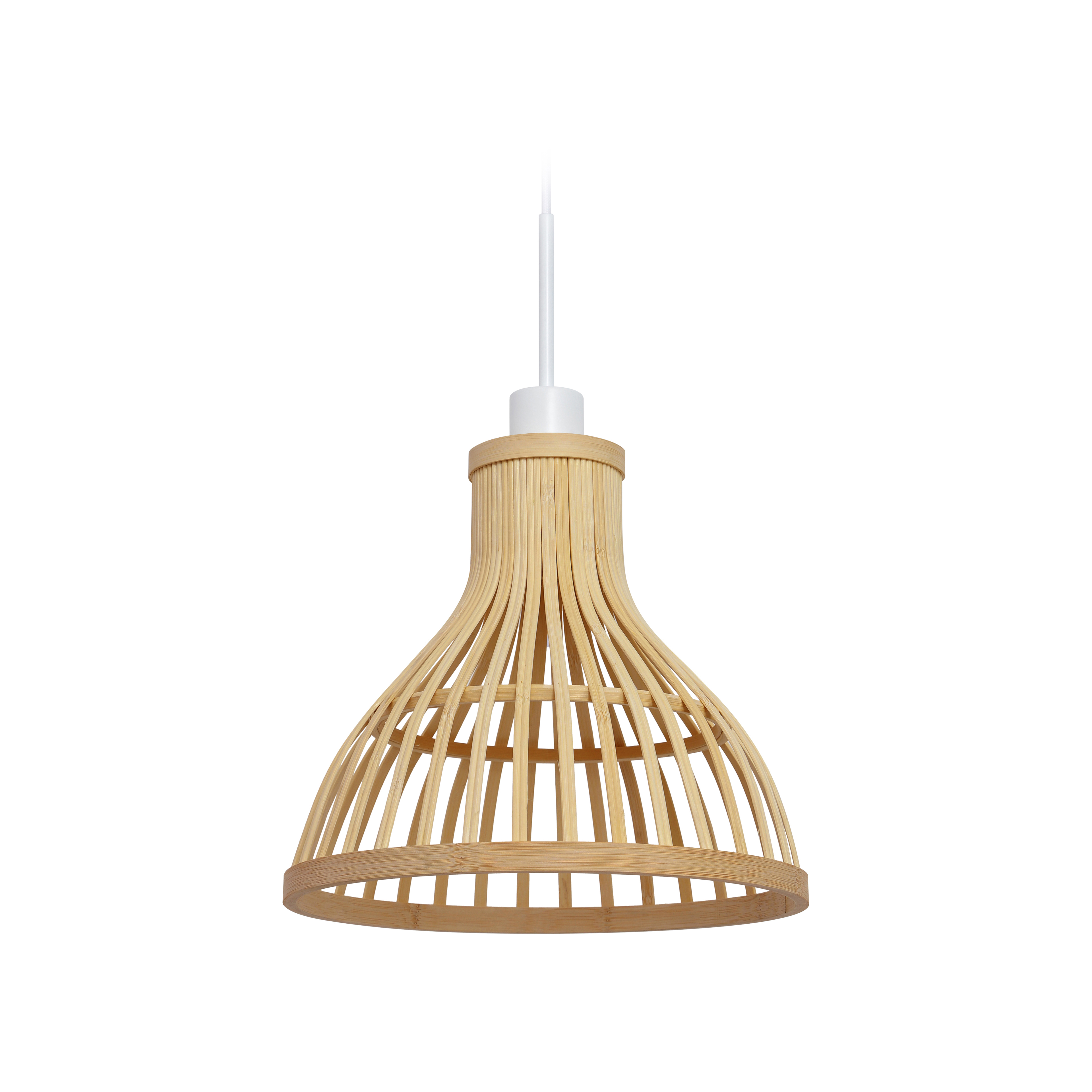 LAFORMA Nathaya loftlampeskærm, rund - natur bambus (Ø30)