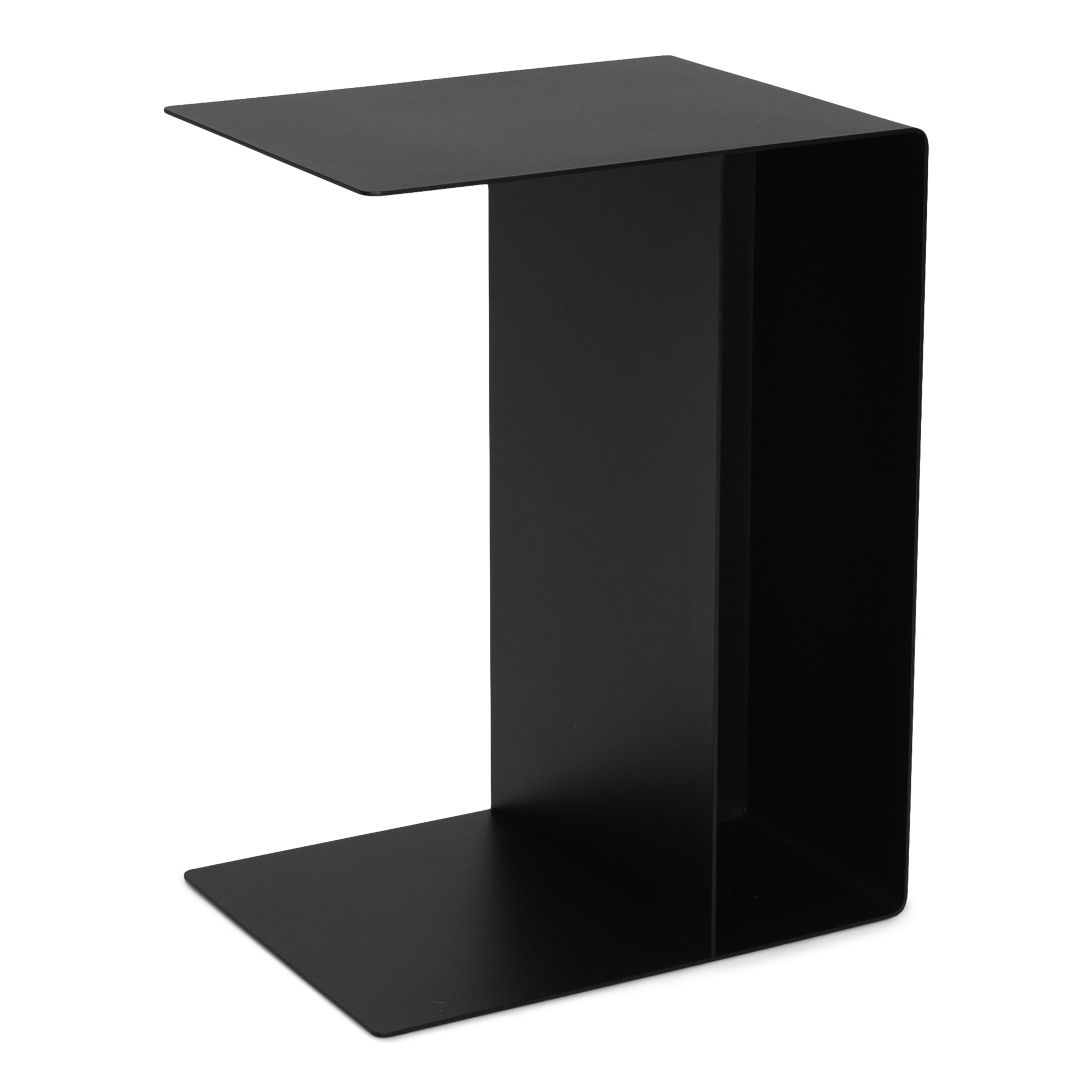 SPINDER Slide lavt sidebord, m. 1 rum - sort stål (30x40)