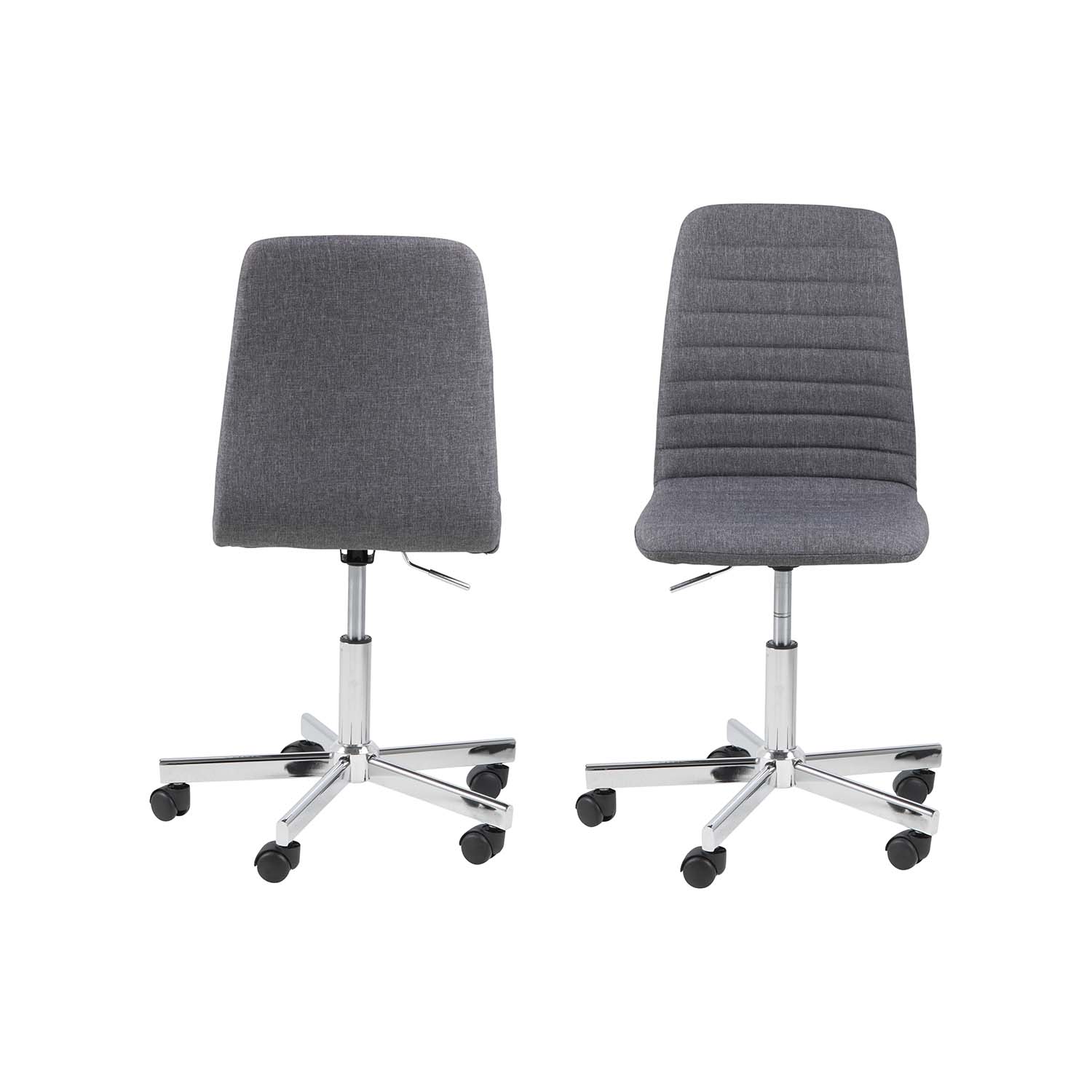 ACT NORDIC Amanda skrivebordsstol - grå polyester og krom