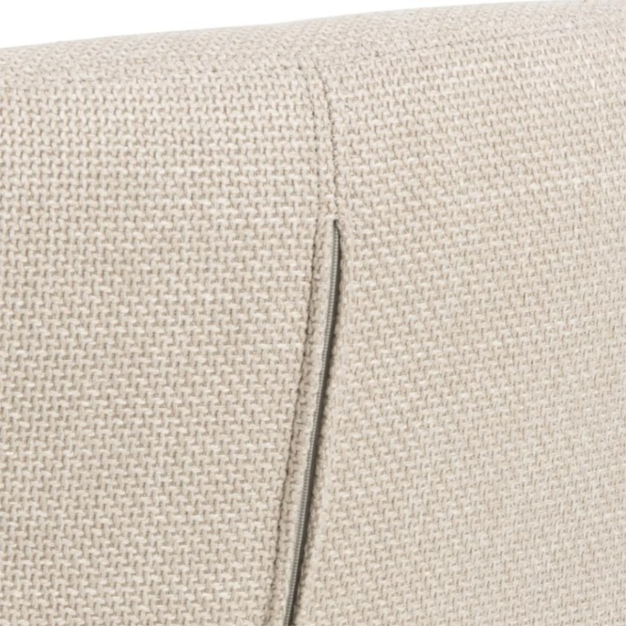 ACT NORDIC Ramsey Drehstuhl, mit Armlehnen und Reißverschluss – beiger Stoff und schwarzer Stahl