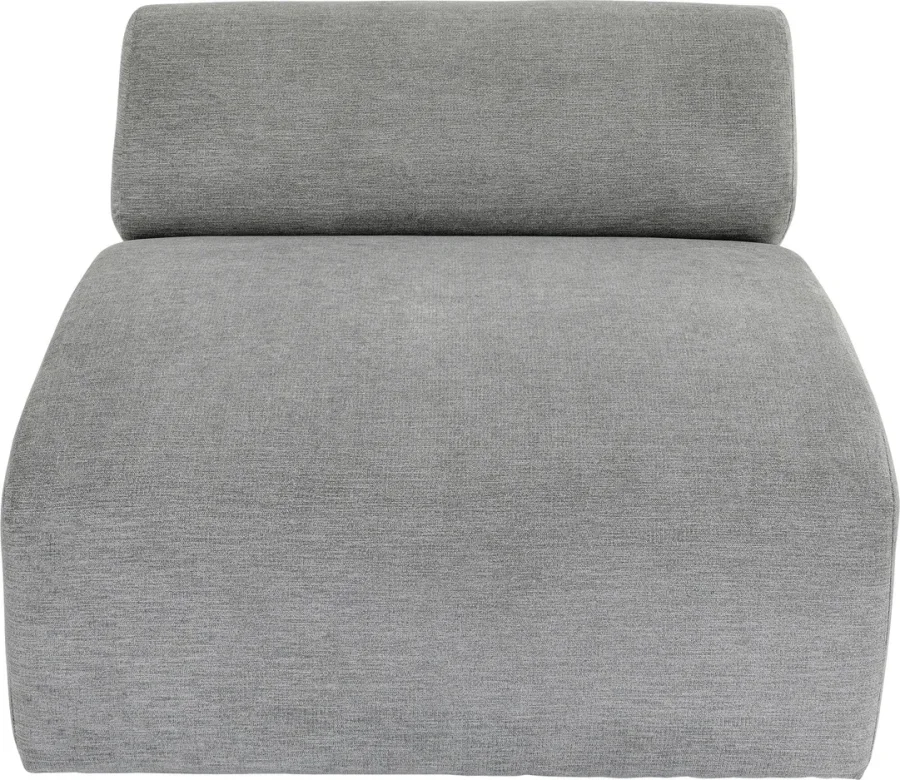 KARE DESIGN Lucca Middle Elements Grey modul, 76cm - gr stof og PVC