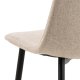 ACT NORDIC Celia spisestuestol - beige stoff og sort stl