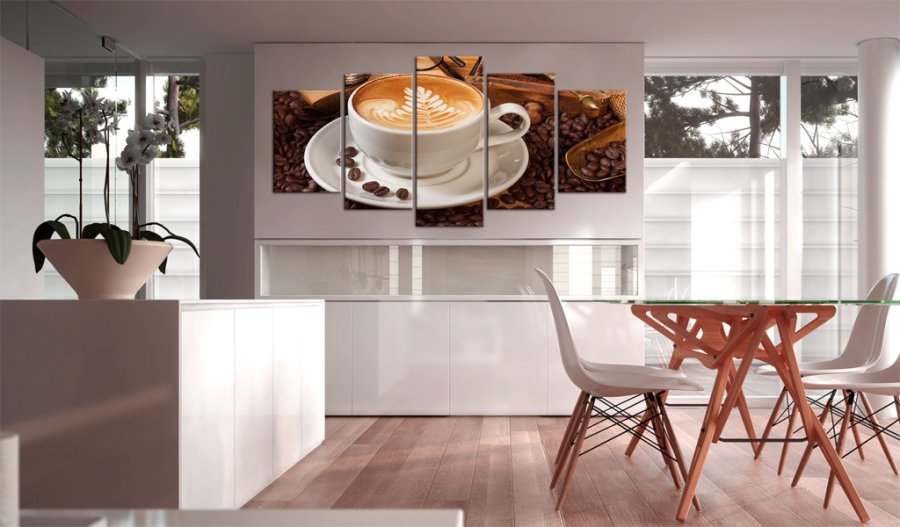 ARTGEIST Coffee in the morning - Billede af en kop kaffe trykt p lrred - Flere strrelser