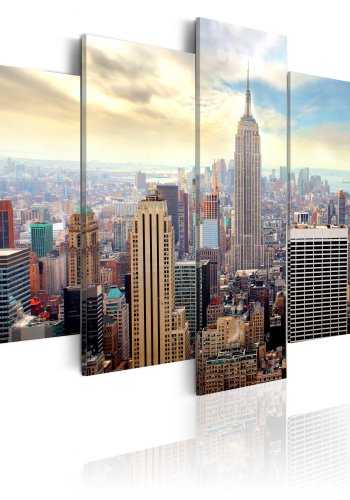 ARTGEIST Morning in New York City - Smuk morgen i New York trykt p lrred - Flere strrelser