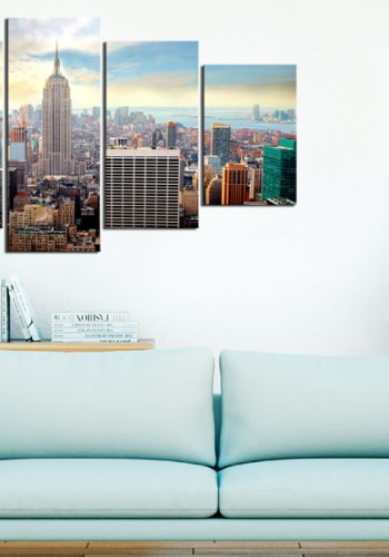 ARTGEIST Morning in New York City - Smuk morgen i New York trykt p lrred - Flere strrelser