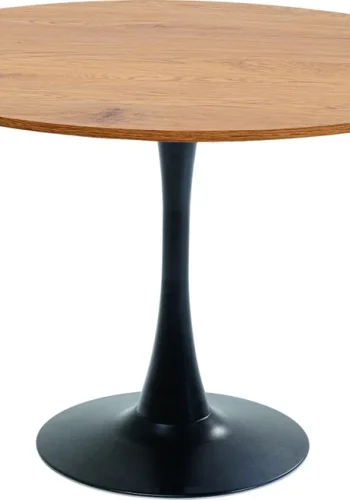 KARE DESIGN Schickeria spisebord, rund - laminat m. egetrslook og sort stl (110)