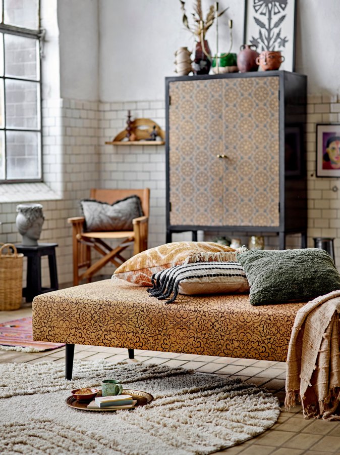 BLOOMINGVILLE Ester Kissen, Orange, Baumwolle B: 50cm, L: 50cm