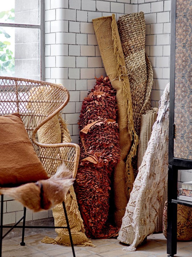 BLOOMINGVILLE Kita Pude, Brun, Bomuld W: 45cm, L: 45cm