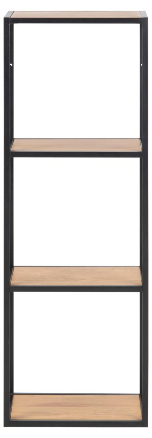 ACT NORDIC Seaford Wandregal - Natur/Schwarzpapier Wildeiche/Metall, mit 4 Böden