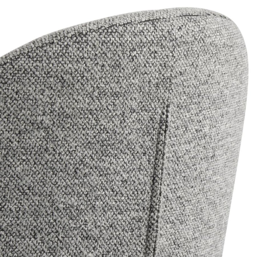 ACT NORDIC Patricia Barhocker, m. Rückenlehne, Fußstütze, Drehfunktion, Gaskartusche – grauer Stoff und schwarzer Stahl