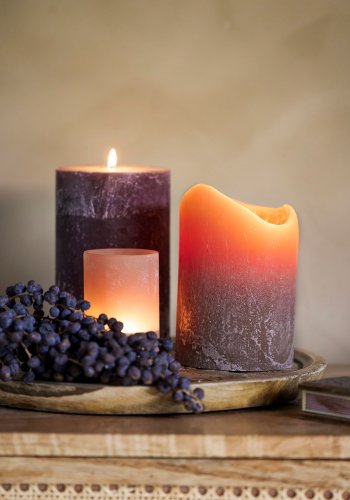 BLOOMINGVILLE Rustikale Kerze, Natur, Kerosin