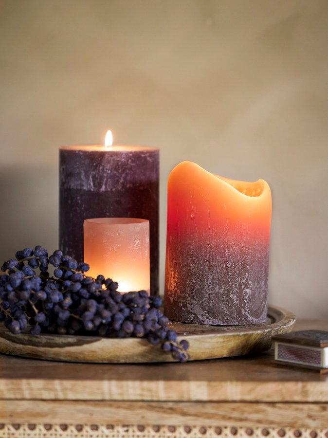 BLOOMINGVILLE Rustikale Kerze, Natur, Kerosin