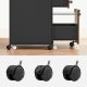 VASAGLE Arkivskab til kontor med 2 afl�selige skuffer, hjul, �ben hylde til h�ngemapper, st�lramme, industriel stil, rustik brun og sort OFC077B01