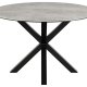 ACT NORDIC Heaven Esstisch, rund – graue Keramik und schwarzer Stahl (119)