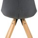 ACT NORDIC Dima Esszimmerstuhl - dunkelgrauer Stoff und Naturkautschukholz
