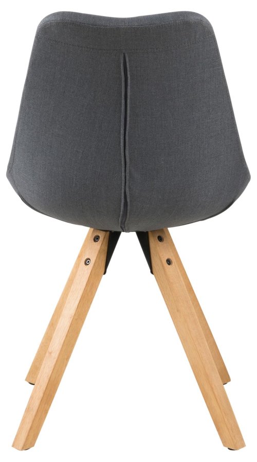 ACT NORDIC Dima Esszimmerstuhl - dunkelgrauer Stoff und Naturkautschukholz